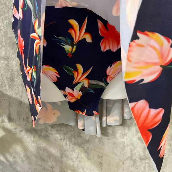 Esprlia Bathing Suit 1 Pc Plus Size 2XL Soft Cup Full Skirt Cut Out Floral Print - Picture 8 of 15